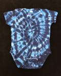 SIZE 12 Months Baby Blue and Indigo Spiral Onesie