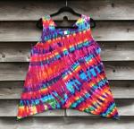 SIZE 2XL Rainbow and Rose Strata Asymmetrical Tank