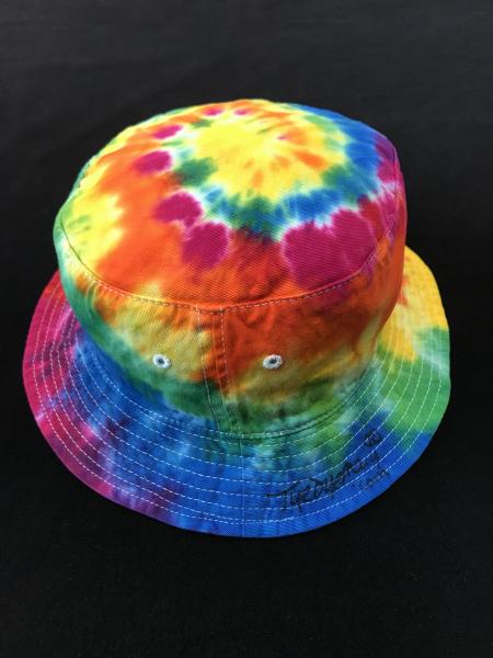 SIZE ADULT Rainbow Spiral Cotton Bucket Hat picture