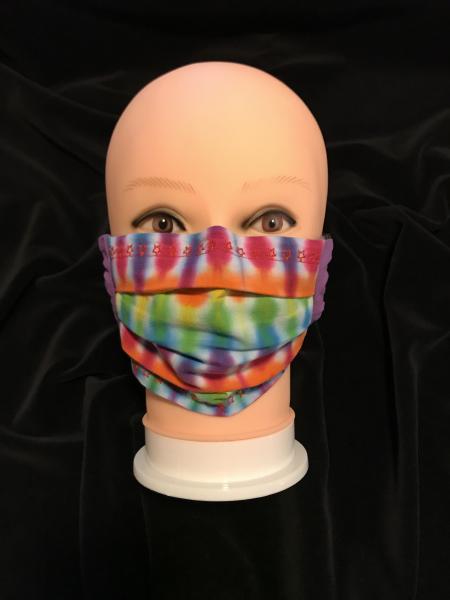 Rainbow Checkerboard Adjustable Mask