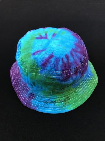 SIZE KID Blues and Purple Spiral Cotton Bucket Hat picture