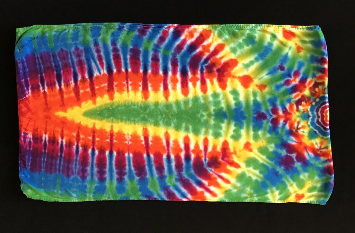 Rainbow Mandala Light Rayon Circular Scarf picture
