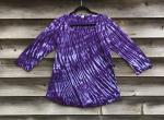 SIZE LARGE Purple Strata 3-Quarter Sleeve Scoop Top