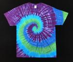 SIZE MEDIUM Blues and Purple Spiral Classic Tee