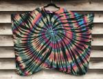 Plus Size Deep Vincent Monet Spiral Light Rayon Poncho