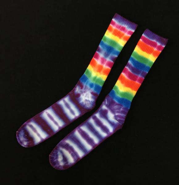 SIZE 11-13 Rainbow Bamboo Socks picture