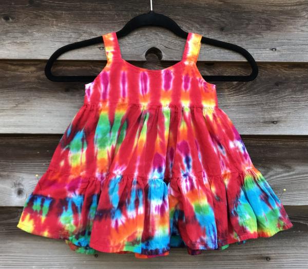 Size 18 Months Rainbow and Cherry Strata Girl's Gauzy Garden Dress picture