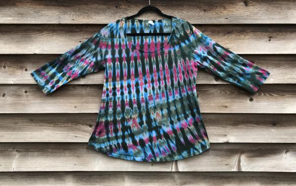 SIZE XL Monet Strata 3/4 Sleeve Scoop Top picture