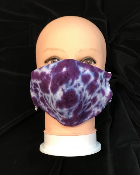 Purple Krackle Knit Fitted Adjustable Mask picture