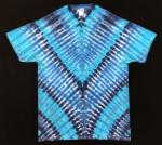 SIZE Medium Multi-Blue Zipper Classic Tee