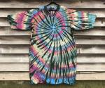 SIZE XL Deep Vincent Monet Spiral Men's 3/4 Sleeve Rayon Caftan