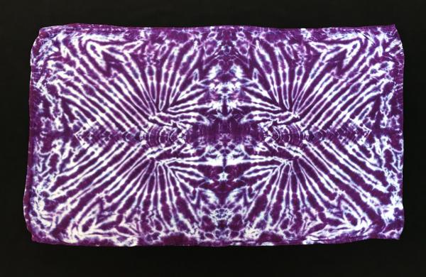 Purple Krackled Hearts Rayon-Light Circular Scarf picture