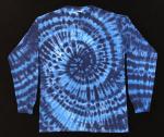 Size Medium Baby Blue and Indigo Spiral Longsleeve