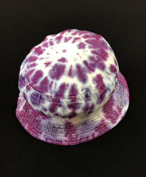 Size Toddler Purple and White Spiral Cotton Bucket Hat picture