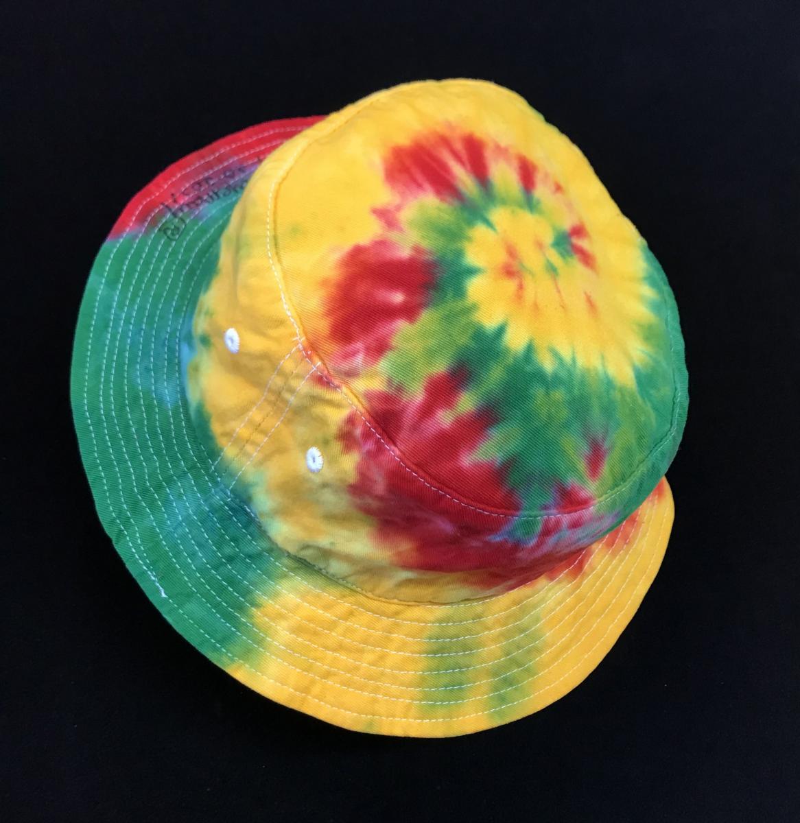 SIZE ADULT Rasta Spiral Cotton Bucket Hat picture