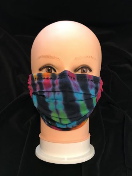 Rainbow And Black Strata Adjustable Mask picture