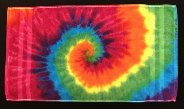 Rainbow Spiral With Fuchsia Hand Towel