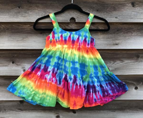 Size 4 Rainbow Strata Girl's Gauzy Garden Dress