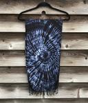 Black and White Jellybean Spiral Light Rayon Fringe Scarf