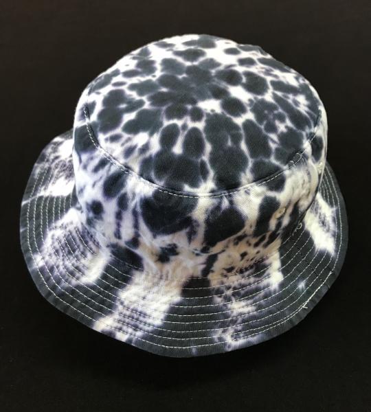 SIZE ADULT Black and White Spiral Cotton Bucket Hat picture