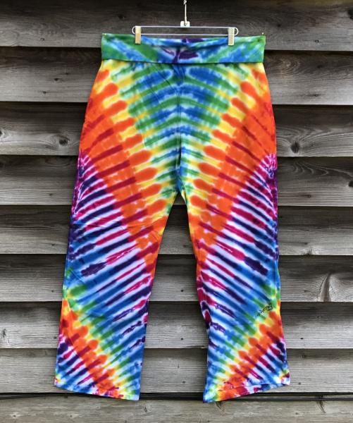 SIZE 2XL Women's Rainbow Zipper Yoga Pants