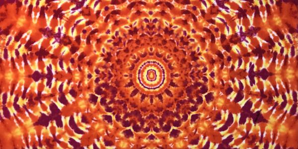 Fire Wheel Mandala Cotton Tapestry