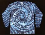 Size Large Baby Blue and Indigo Spiral Longsleeve