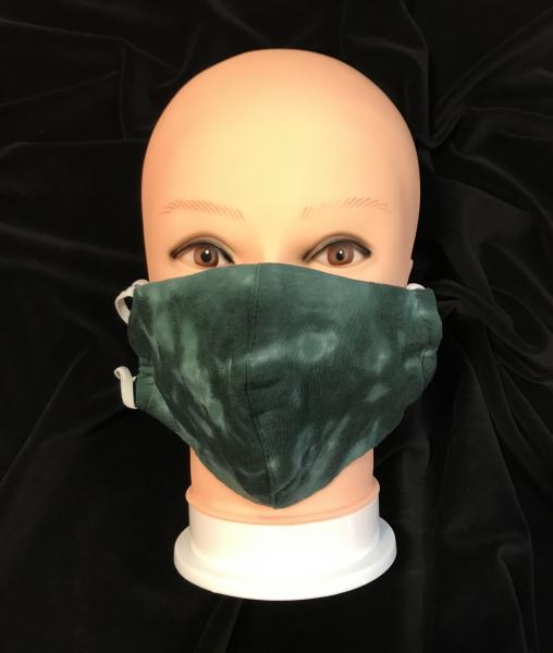 Sage and Evergreen Krackle Knit Fitted Adjustable Mask picture