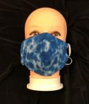 Blue Krackle Knit Fitted Adjustable Mask