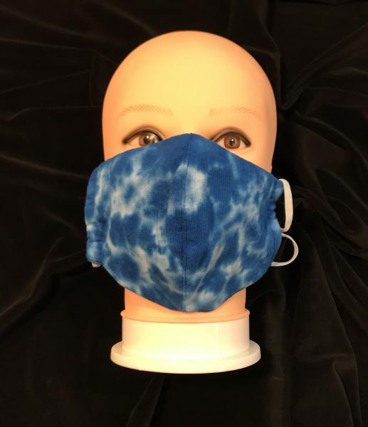 Blue Krackle Knit Fitted Adjustable Mask picture