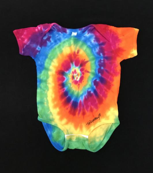 SIZE 24 Months Rainbow Spiral Baby Onesie picture