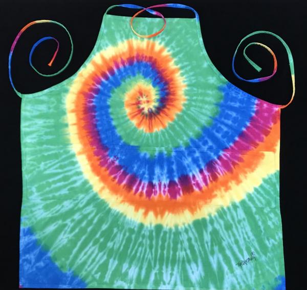 Rainbow with Green Spiral Quad-Pocket Apron picture
