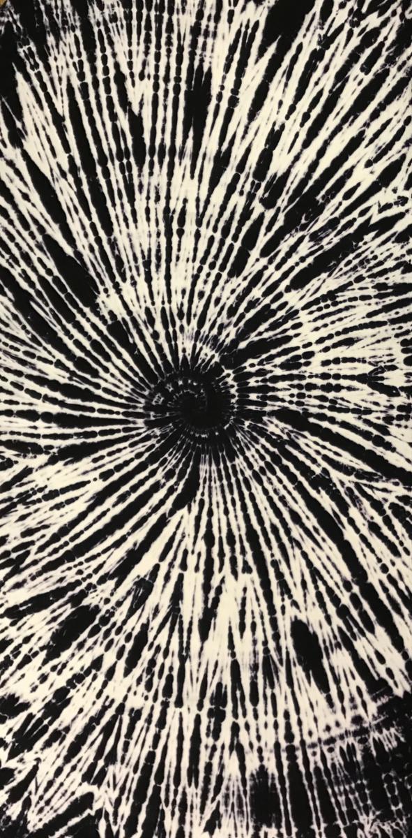 Here's Looking At You Black and White Jellybean Double Spiral Shower Curtain picture