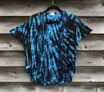 SIZE MEDIUM Turquoise and Black Strata Butterfly Jacket