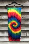 Large Double Rainbow Spiral Satin Scarf