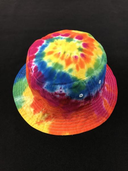 SIZE ADULT Rainbow Spiral Cotton Bucket Hat picture