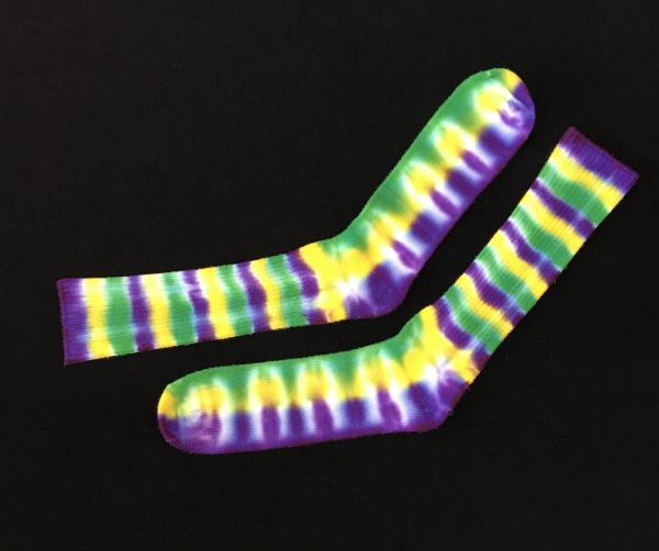 SIZE 11-13 Mardi Gras Bamboo Socks picture