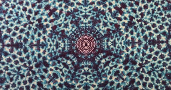 Mirror Image Wheel Mandala Cotton Tapestry picture