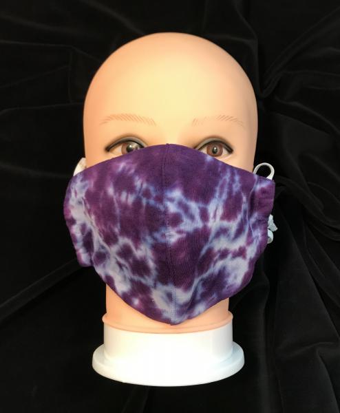 Purple Krackle Knit Fitted Adjustable Mask picture