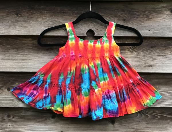 Size 12 Months Rainbow and Cherry Strata Girl's Gauzy Garden Dress picture