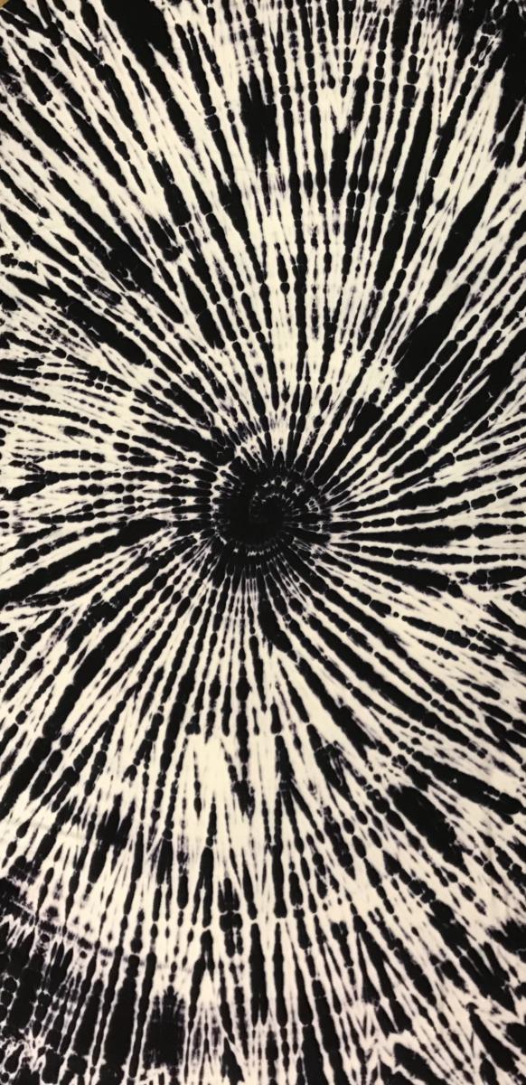 Here's Looking At You Black and White Jellybean Double Spiral Shower Curtain picture