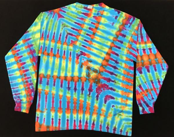 SIZE XL Rainbow and Turquoise Feather Longsleeve