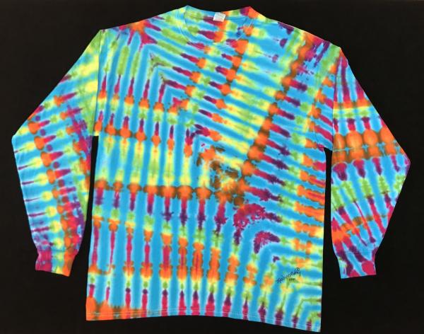 SIZE XL Rainbow and Turquoise Feather Longsleeve picture