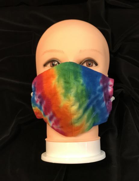 Rainbow Knit Fitted Adjustable Mask picture