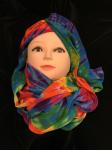 Rainbow Strata Light Rayon Circular Scarf