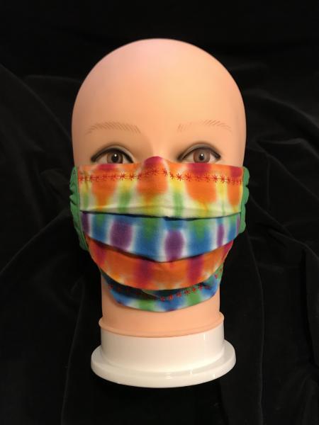 Rainbow Checkerboard Adjustable Mask