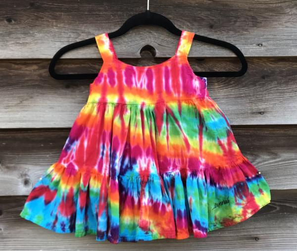 Size 18 Months Rainbow and Cherry Strata Girl's Gauzy Garden Dress