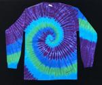 SIZE MEDIUM Blues and Purple Spiral Longsleeve