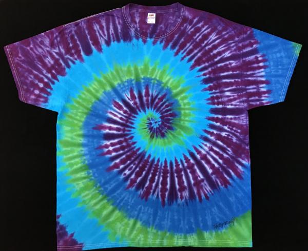 Size 2XL Blues and Purple Spiral Classic Tee