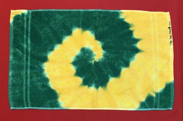 Green and Yellow Spiral Hand Towel